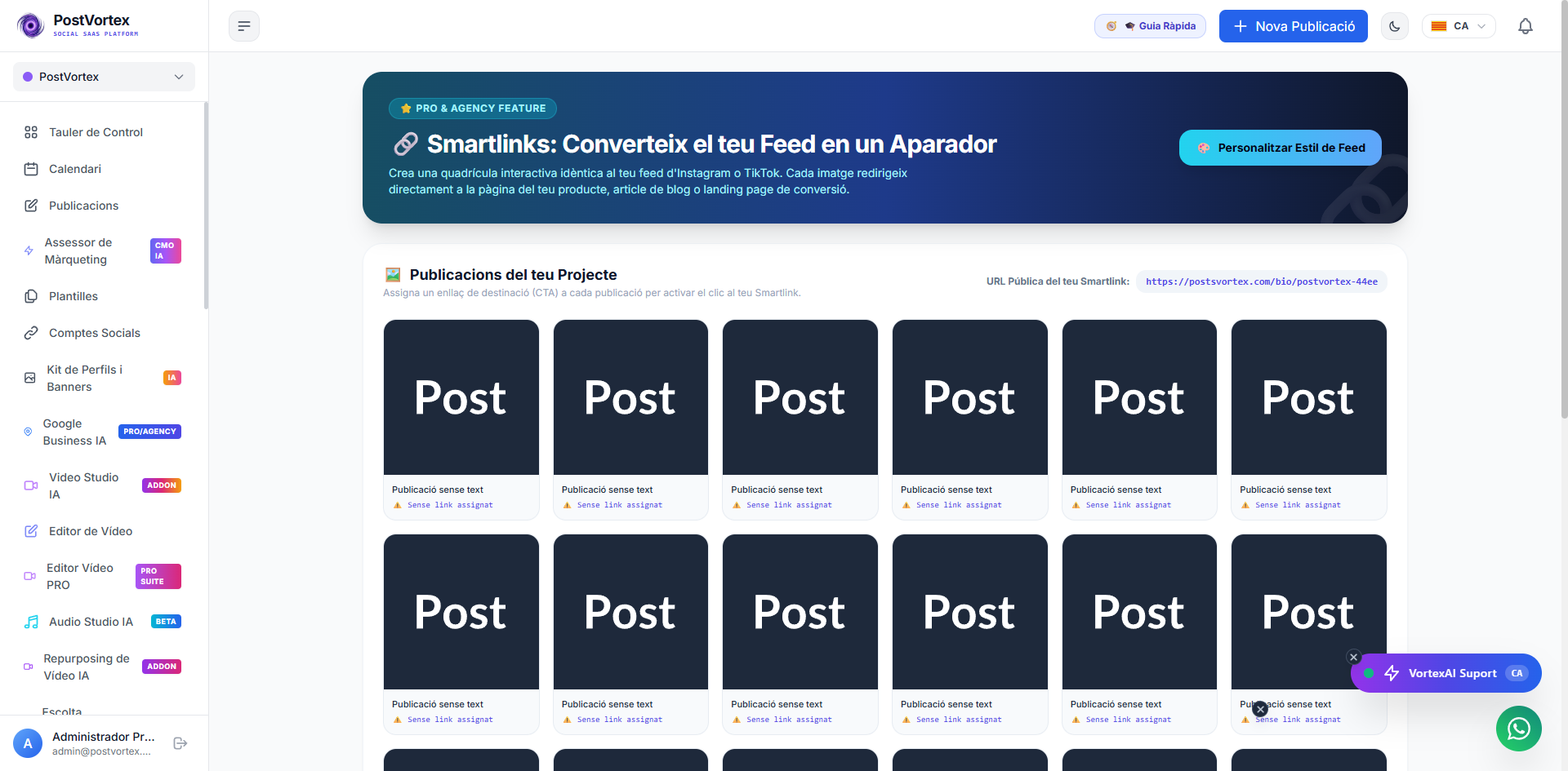 SmartLinks y Gestión de Enlaces PostVortex